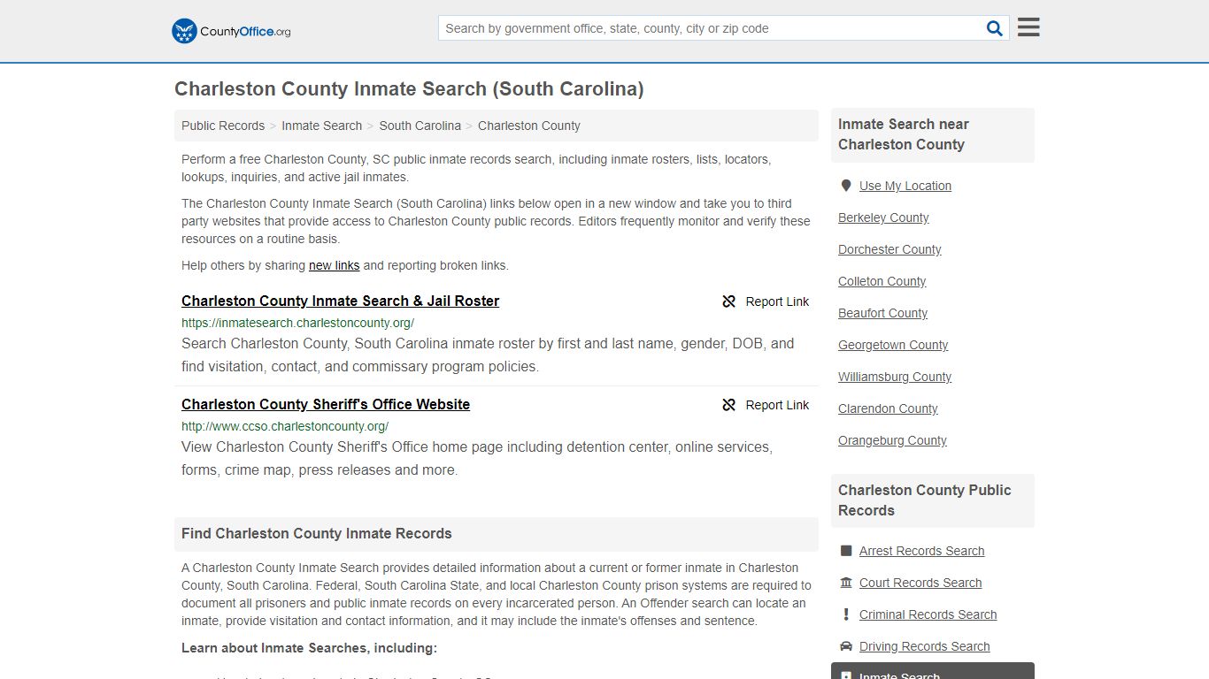 Inmate Search - Charleston County, SC (Inmate Rosters ...